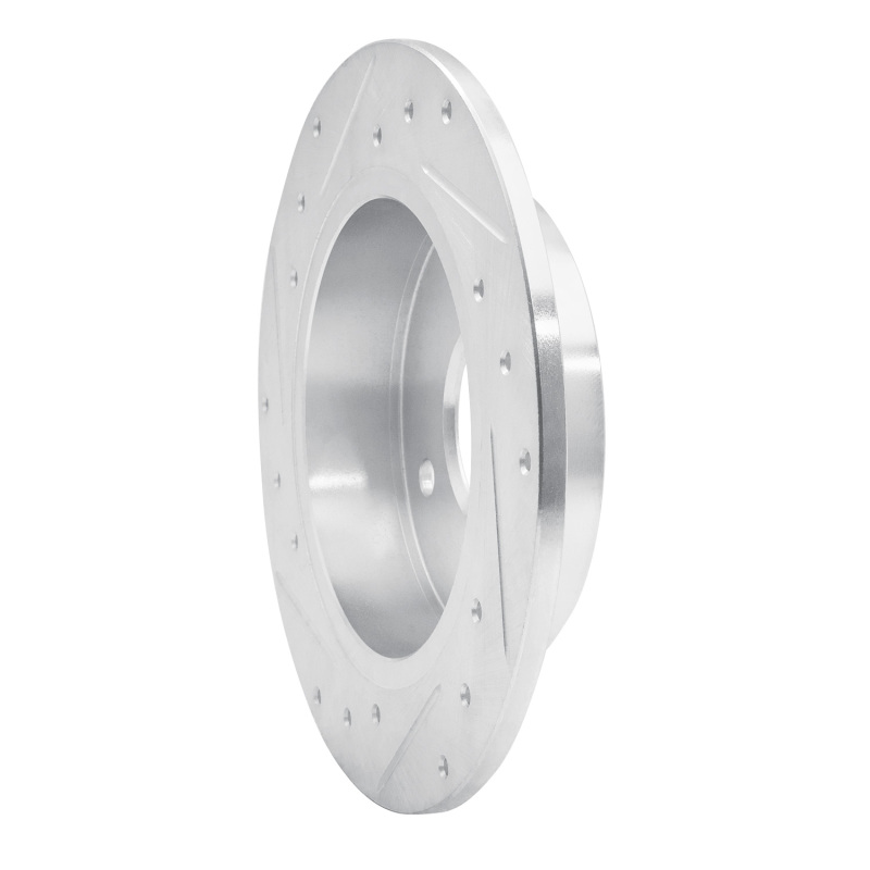 Infiniti G20 Brake Rotor (1) - Rear Right - R1 Concepts - Drilled & Slotted - Silver - `90-`06